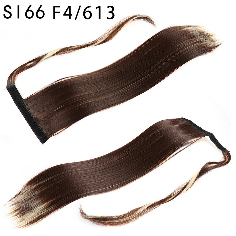 LISI HAIR Synthetic Fibers Are Clipped Onto A Ponytail Hairpin To Extend The Length of A Woman's Hair At High Temperature