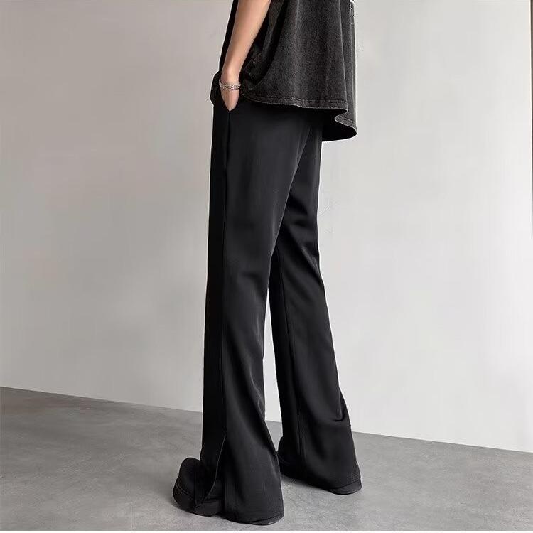 2024 Spring/Autumn Young Men's Trendy Flared Trousers: Light, Loose, Casual Drape Pants