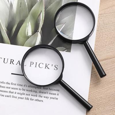 1PC 60mm Magnifying Glass for Household Children, Students and The Elderly To Read and See Pictures Plastic Magnifying Glass Optical Amplifier