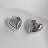 Geometric Heart Ear Buckle Hoop Earrings for Women Trendy Smooth Metal Elliptic Earring Fashion Punk Ol Earrings Jewelry Gifts