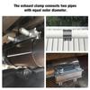 2.25 Inch Exhaust Muffler Clamp Stainless Steel Butt Joint 2pcs  Sleeve Catalytic Converters Exhaust Band Clamp