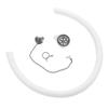 RV Sink Drain Connector Right Angle with Plug Anti Lost Chain Hose Clamp Kit Rustproof Sink Hose Sewer Adapter for RVs Yachts