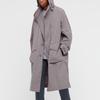 Uniqlo X Jil Sander Collaboration Loose Fit Long Hooded Coat Men coats Smoke-Gray 440367-04