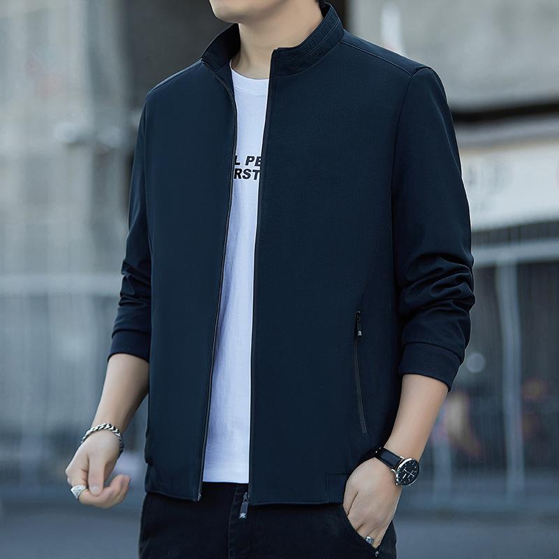 Herrenjacke Neu Frühling Herbst Neue Mode Stehkragen Smart Casual Klassisch Luxus Businessjacke Marke Oberbekleidung Mäntel