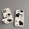 Cat Cartoon Flip Cover With Stand IPhone 16 Pro Max 15 14 13 Silicone Case Anti-Drop Full Protection