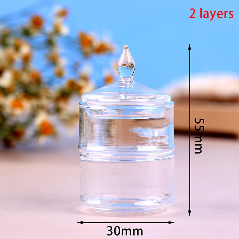 1/12 Scale Pretend Toy Dollhouse Miniature Glass Candy Jar Simulation Candy Bottle Model Toy For Dollhouse Decoration