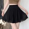 Women's Summer White High-Waist Pleated Skirt - Slimming, Anti-Exposure Design