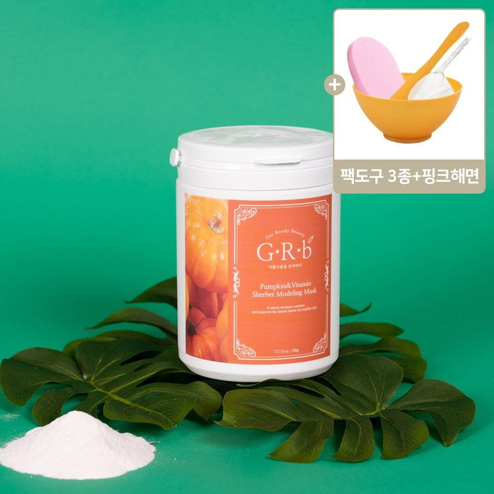 

[3 types of pack tools + sponge] GRB pumpkin vitamin sherbet modeling pack 500g (elasticity, puffiness, whitening)