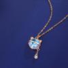 Moonlight Cat Necklace Female Niche Exquisite Temperament Versatile Moonlight Stone High-End Design Pendant Female Quality
