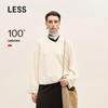 LESS Women's Round Neck Long-Sleeve Pure Cashmere Pullover