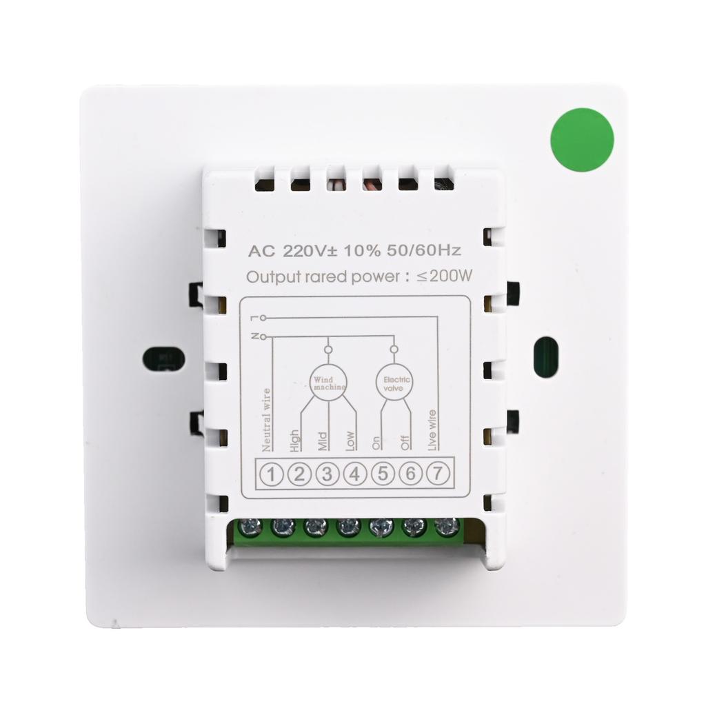Fan Coil Thermostat for For central Fresh Air Control Mode and Wind Speed Selection Electric Valve Control Timing Settings