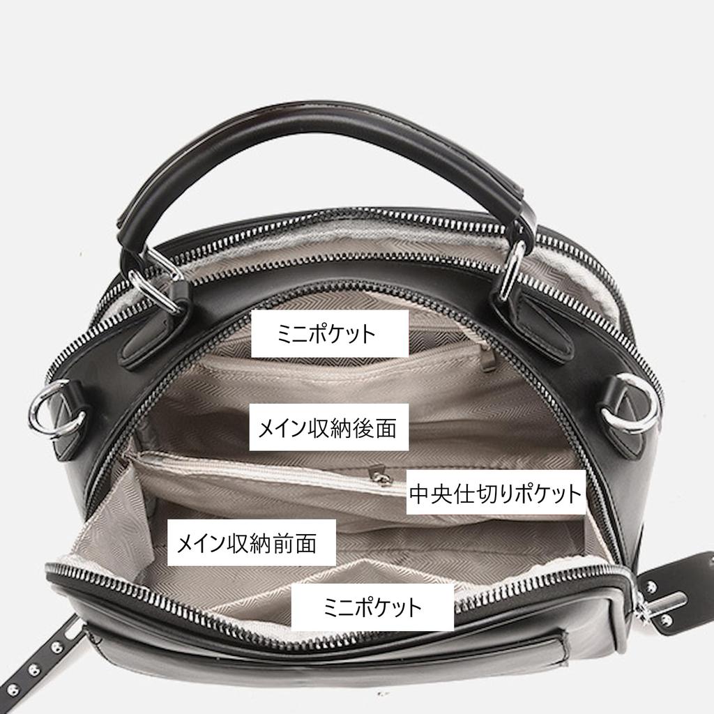 Welltude Women's Shoulder Bag, Handbag, Crossbody Bag, 2-Way, Freestanding, with Zipper (White)