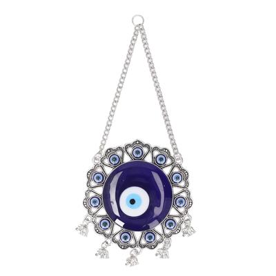 Evil Eye Wall Ornament Zinc Alloy and Glaze Evil Eye Protective Wall Hanging Decor