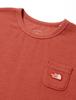 The North Face Short Sleeve Latch Pile Organic Tandoori Spice Size 140 Girls' Dress, Sweat-Wicking, Cotton, Red,