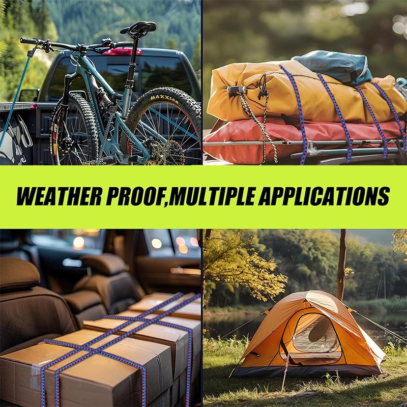 32 Piece Bungee Cords Assortment Jar Includes 10" 18" 24" 32" 40" Bungee Cord With Hooks