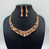 LY-WC0063 Bridal Luxury Crystal Necklace Earrings for Wedding Handmade Diamond Lady Rhinestone Fashion