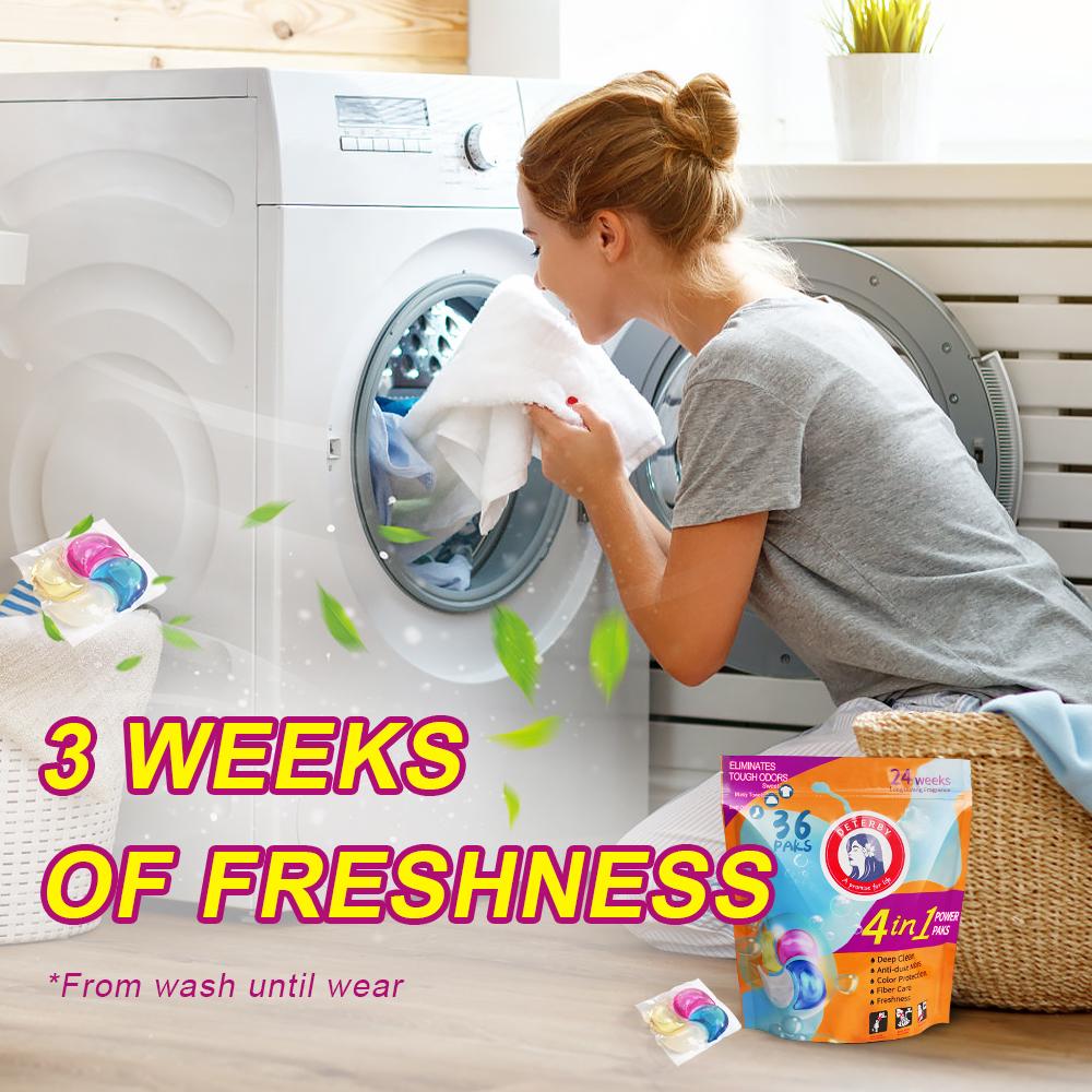 36 шт. Капсулы для стирки 4-в-1, жидкий стиральный порошок, шарики-капсулы для стиральной машины, шарики с ароматом розы, смягчитель для одежды, парфюм