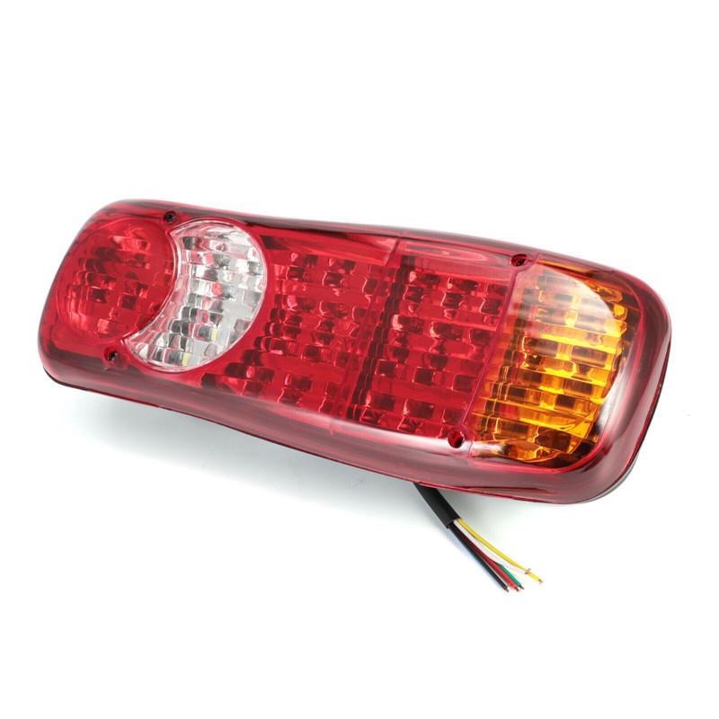 2PCS 12V/24V 46LED Trailer Rear Light Pair Pilots LED Trailer Rear Parts Truck Car Lighting Tail Lights Rear Lamps For Tractor