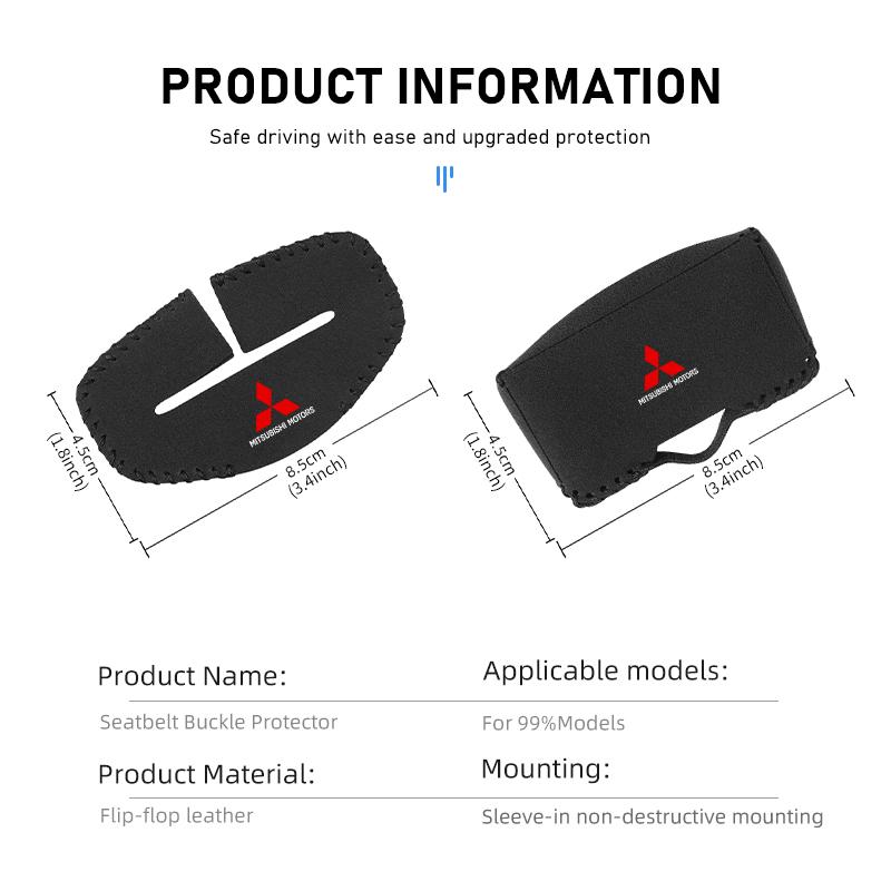 Car Seat Belt Buckle Protective Cover Safety Belt Plug Clip Case Accessories For Mitsubishi Outlander Lancer L200 ASX Pajero