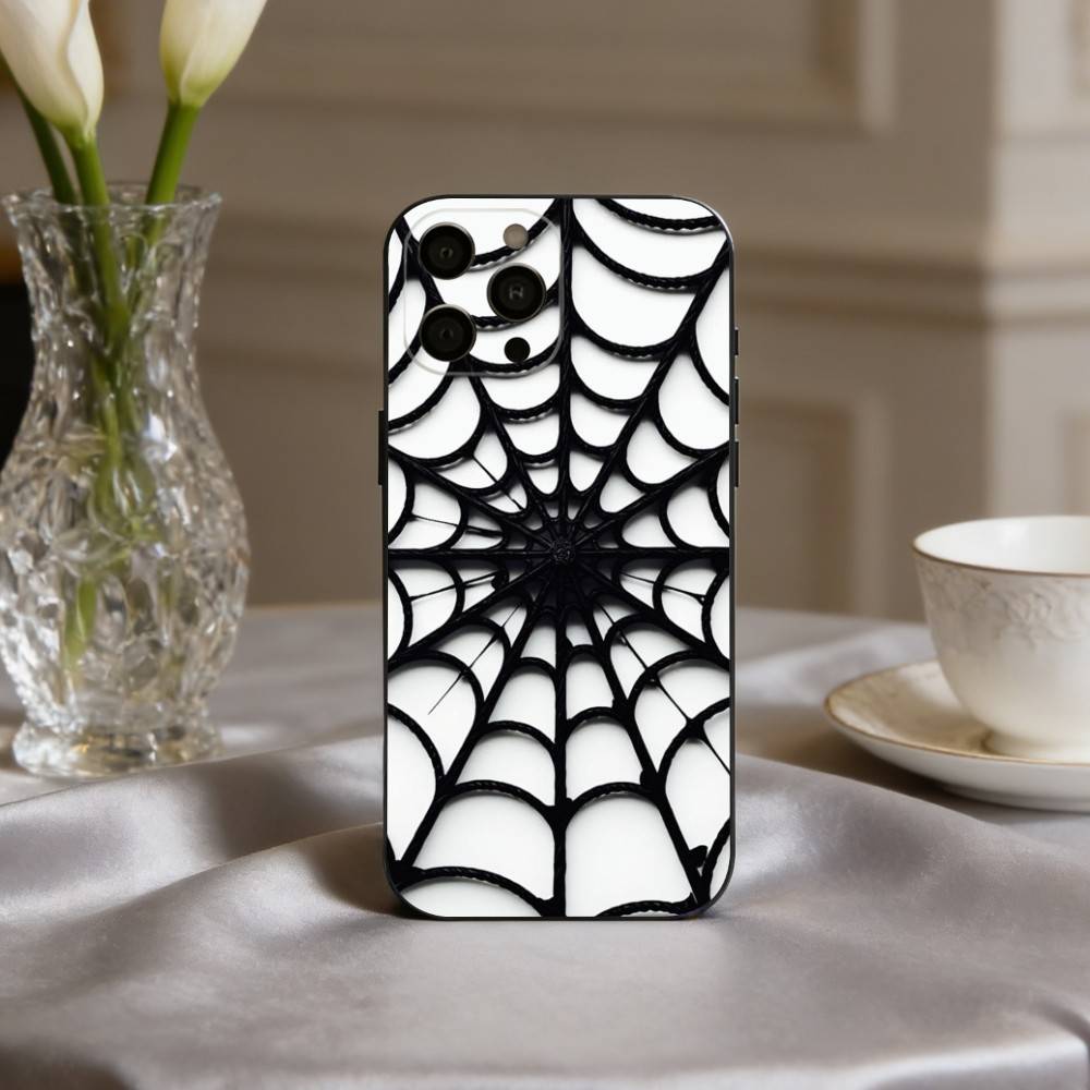 S-Spider W-web P-pattern Phone Case Silicone Soft For IPhone 17pro 16 15 14 13 12 11 X XR Plus Pro Max Plus