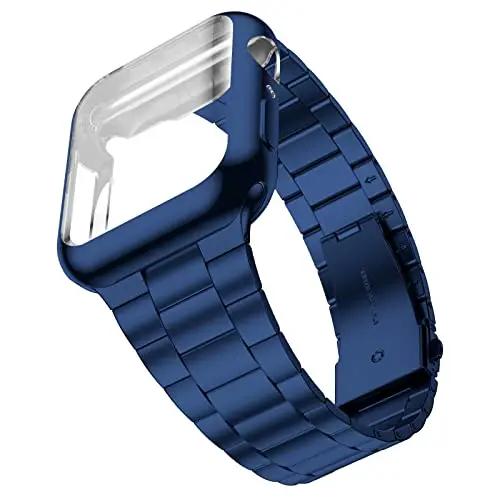 Cinturino Metallico+Custodia in TPU per Apple Watch 46mm 42mm 45mm 44mm 49mm 42mm 40 41mm Braccialetto iWatch Serie 11 10 Ultra 9 8 7 6 SE 5 Custodia