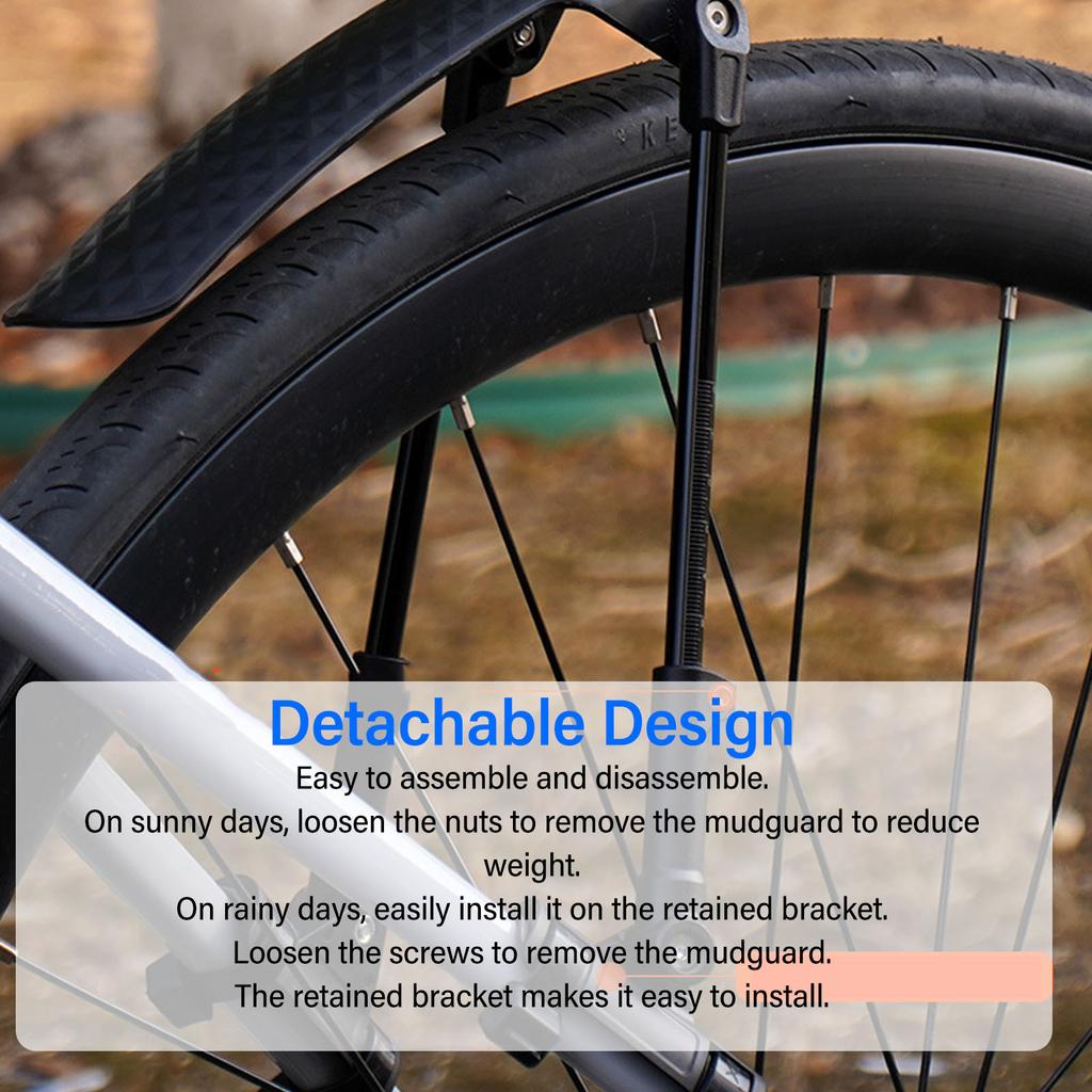 Road Bike Mudguard Adjustable Quick Release Lightweight Road Bicycle Mudguard for 700C Bikes