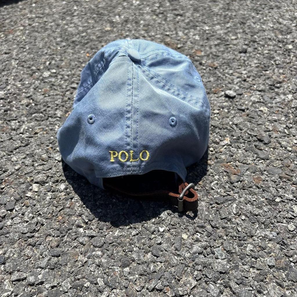 Used Polo Ralph Lauren Cap Pony Embroidery Light Blue