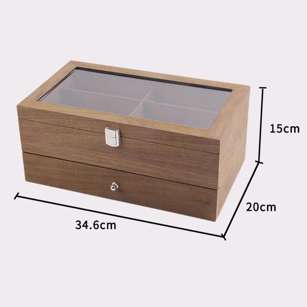 Wooden Sunglasses Holder with Versatile Storage Solutions