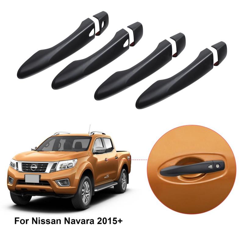 For Nissan Navara NP300 D23 2015-2024 Matte Black Keyless Door Handle Cover Trim Protector Exterior Accessories