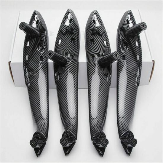 1x Carbon Fiber Look Car Interior Door Handle Trim For BMW 3 Series F30 F32 F80