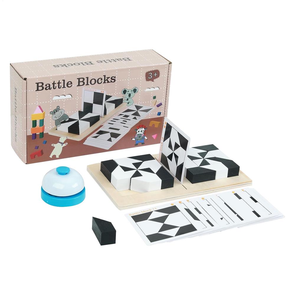 

Block Puzzle Wood Logic Game Brain Teaser Puzzles for Home Travel School Party Classroom Kids Teens Homeschooling Playroom