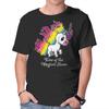 Unisex Crew Neck T-Shirt Year Of The Magical Horse Graphic Short Sleeve Casual Tee