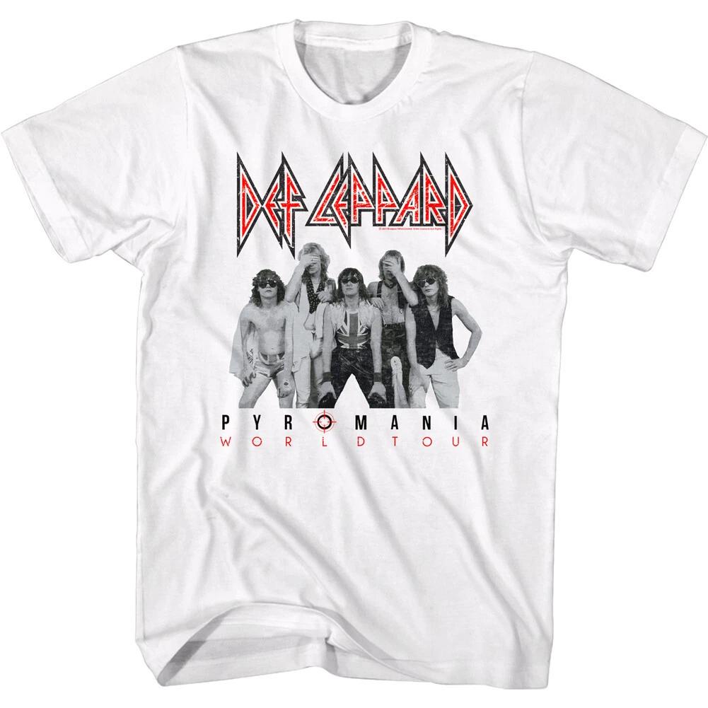 Def Leppard Pyromania World Tour Men s T Shirt Rock Music Band Merch M