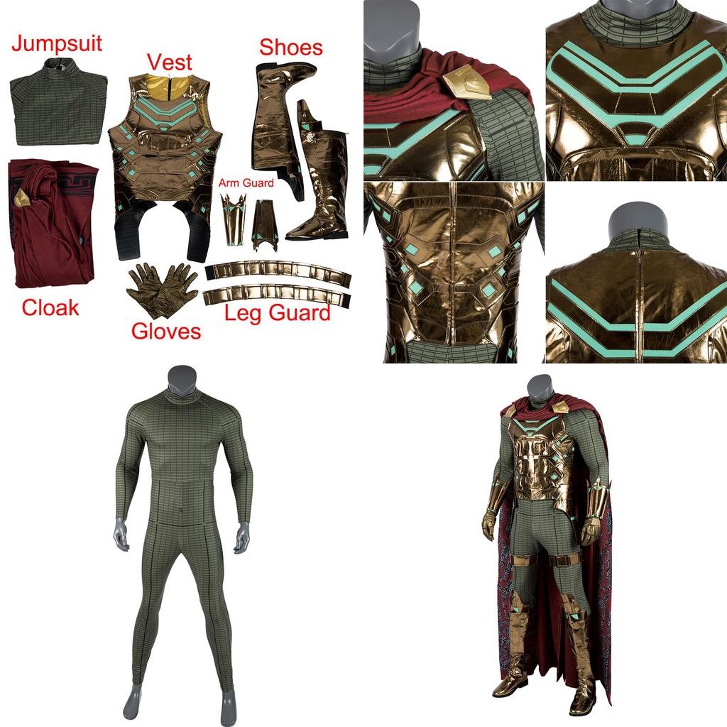 Premium Spider Man Far From Home Mysterio Cosplay Costume With Exquisite Workmanship And Breathable Fabric For Halloween Fun