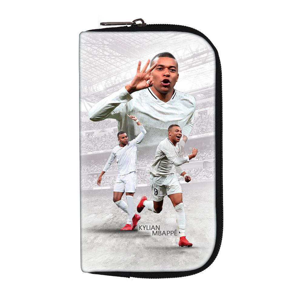 Women Men Clutch Bag headphone bag M-Mbappe Wallets Portable Money Coin Purse Credit Card Money Bags Football Star storage bag