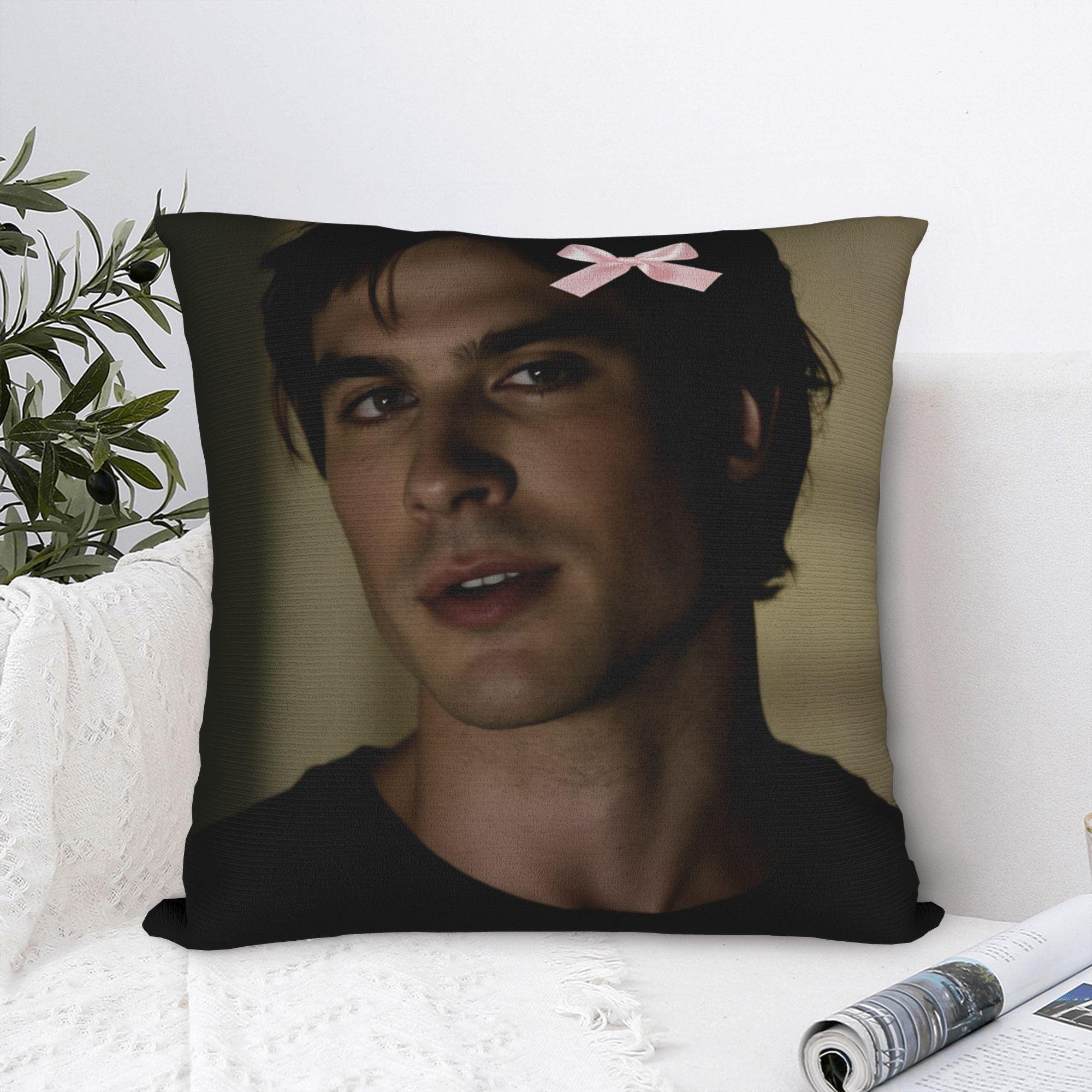 Fine Glasses Unisex Damon Salvatore The Vampire Diaries Pillow Cover Funny Pillow Case For Wedding Party Home Decor Print Pillowcases Gift