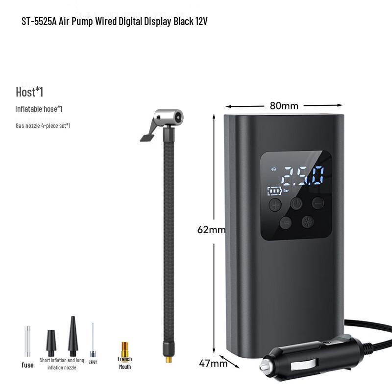 OIMG Портативный электрический насос для шин автомобиля и велосипеда