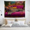 Baroque Tropical Leopard Tapestry, Luxury Wall Hanging, Vintage Animal Wall Decor for Bedroom Living Room