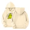 Kids' Long Sleeve Loose Pullover Letter Print Drawstring Hooded Sweatshirt