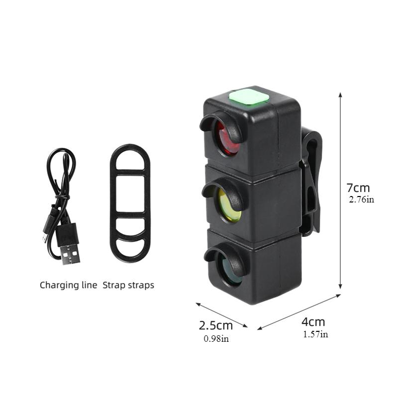 

Bicycle Rear Light Three Color 450mAh Rechargeable Waterproof Lightweight Durable for Mountain and Road Bikes Night Riding