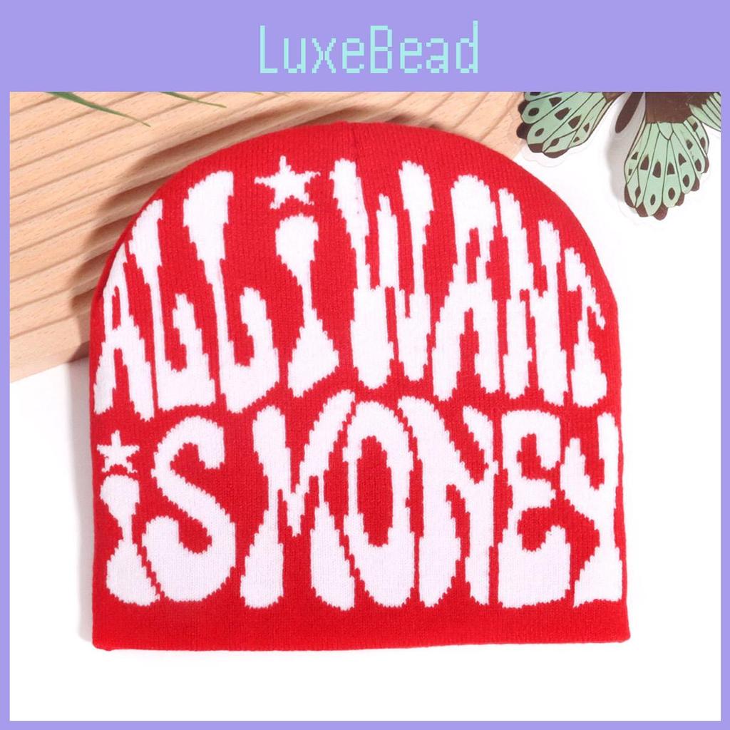 Pattern Unisex Letter Knitted Hat With Acrylic Fabric For Casual Look Street