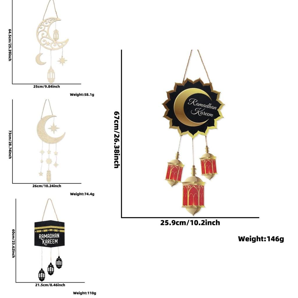 Eastern Middle Captivating Star Moon Wooden Decorative Pendant For Stylish Settings Home