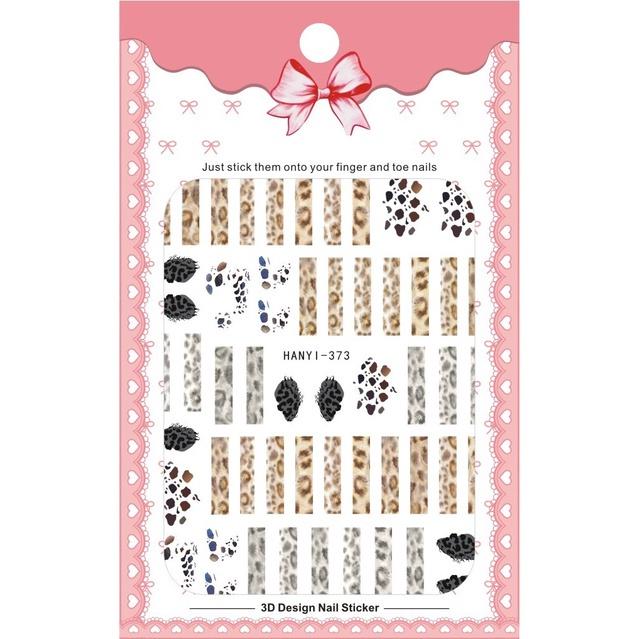 Självhäftande 3D-nagelklistermärke Ormtryck Tigertryck Leopardtrycknageldekor Nagelkonstdekoration