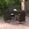 Vidaxl 5-Cz. Garden Furniture Set With Cushions, PE Rattan And Glass
