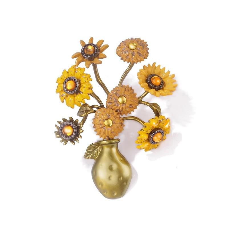 Matte Gold Pearl Wheat Ear Corsage Brooch for Women - High-End Versatile Pin with Anti-Exposure Design