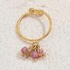 Geometric Wind Women's Ring Personalized Inlaid Rice Bead Design Star Moon Open Ring Versatile Index Finger Ring