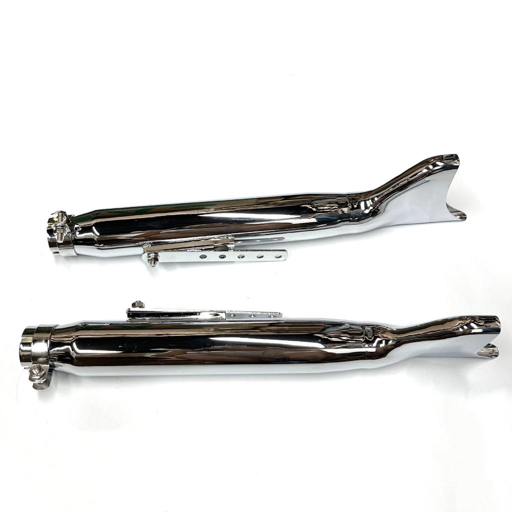 Retro-Fischkopf-Auspuffendrohr für Harley Triumph Climber Guz Prince, modifiziertes Motorrad.