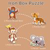 Iron Box Enlightenment Cognitive Pairing Puzzle Children's Ocean Dinosaur Animal Puzzle Wooden Early Education Toys