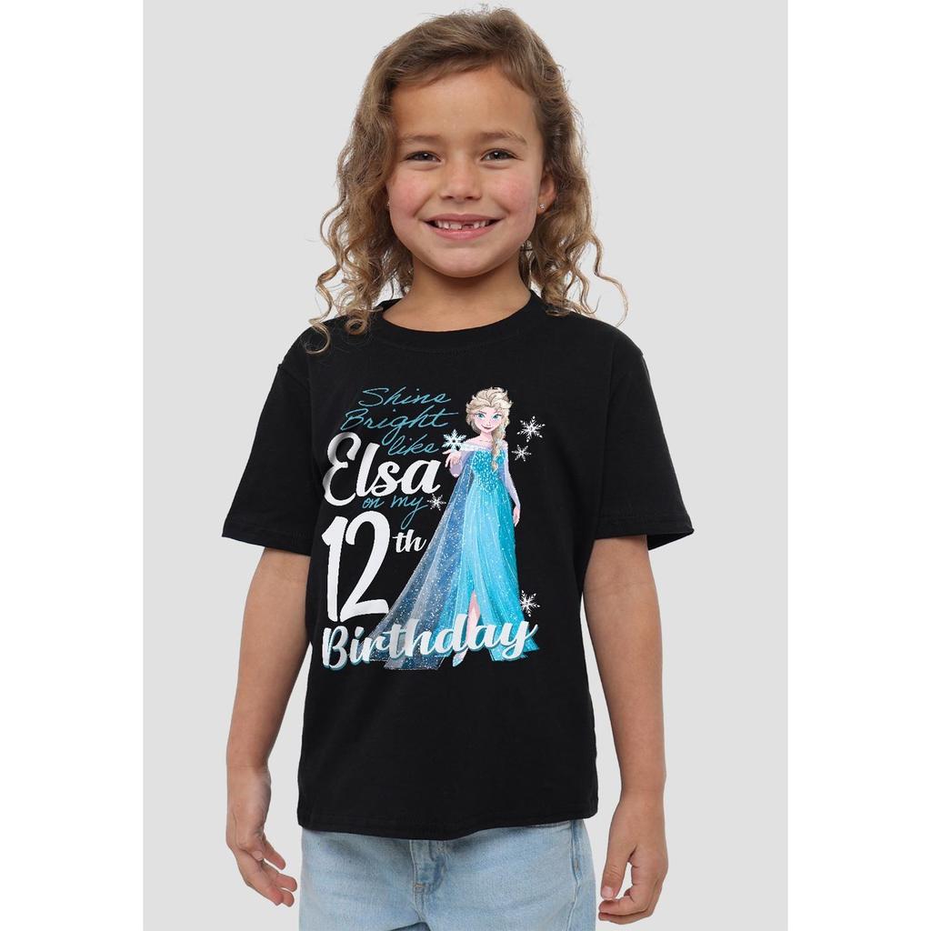 frozen Childrens/Kids Bright Like Elsa 12th Birthday T-Shirt