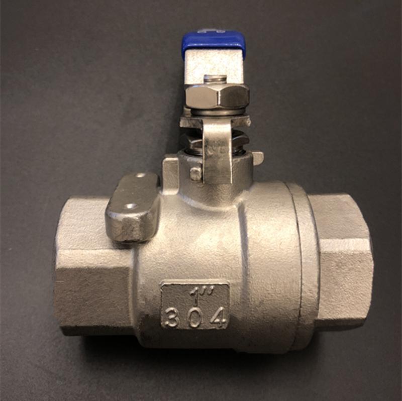 Heavy-Duty 201/304 Stainless Steel Ball Valve, Two-Piece, WOG100, Large Bore, Sizes DN15, DN20, DN25, 2 Inch.